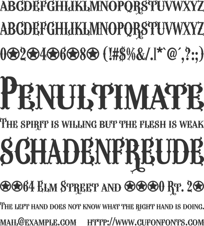 Wacamóler Caps font preview