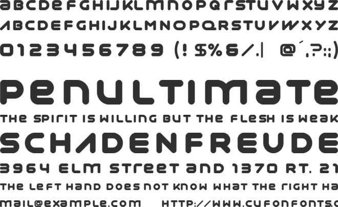 Syntha Ultra font preview