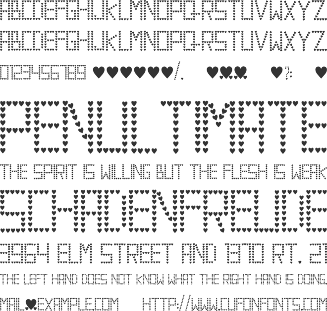 VALENTINE RADITA font preview