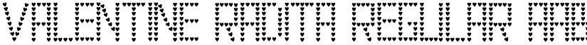 VALENTINE RADITA Regular font