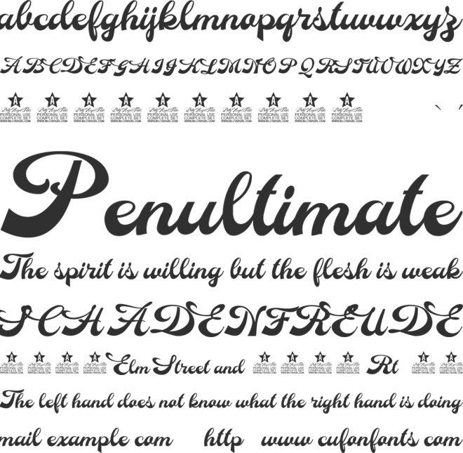 Dinasty Personal Use font preview