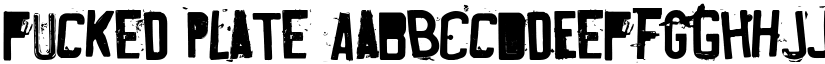 Fucked Plate font