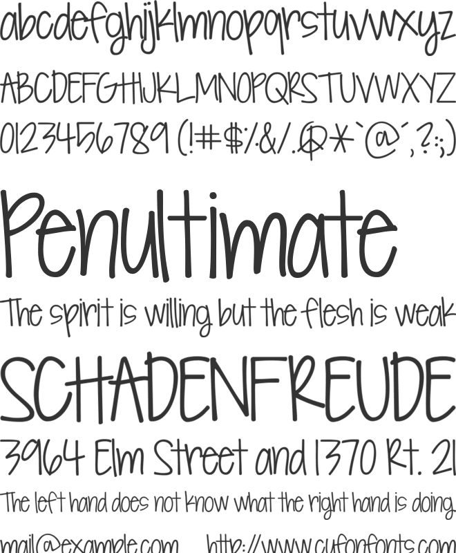 KG Seven Sixteen font preview