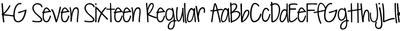 KG Seven Sixteen Regular font