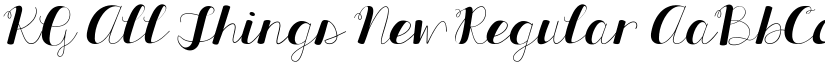 KG All Things New Regular font