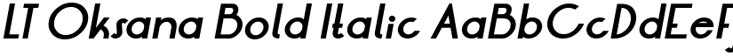LT Oksana Bold Italic font