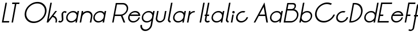 LT Oksana Regular Italic font