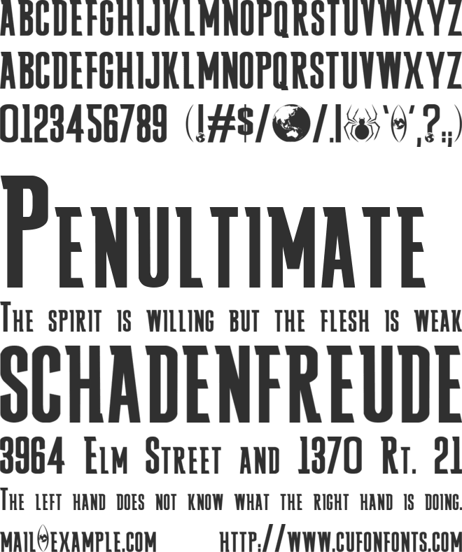 FALLING SKIES font preview