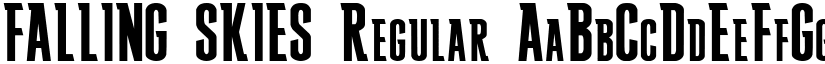 FALLING SKIES Regular font