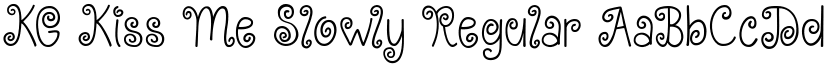 KG Kiss Me Slowly Regular font