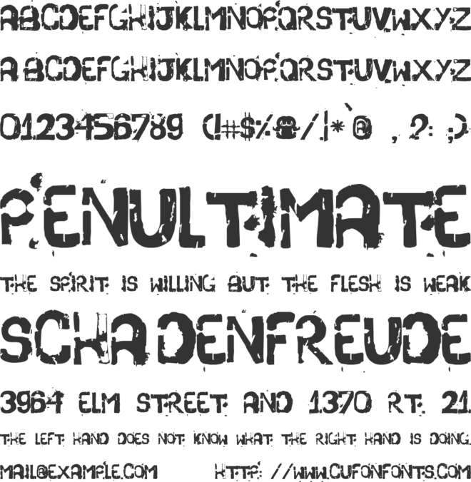 Stencil Pra Vender C font preview