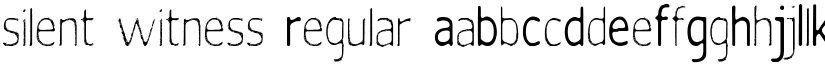 silent witness Regular font