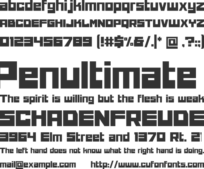 Hertzace font preview