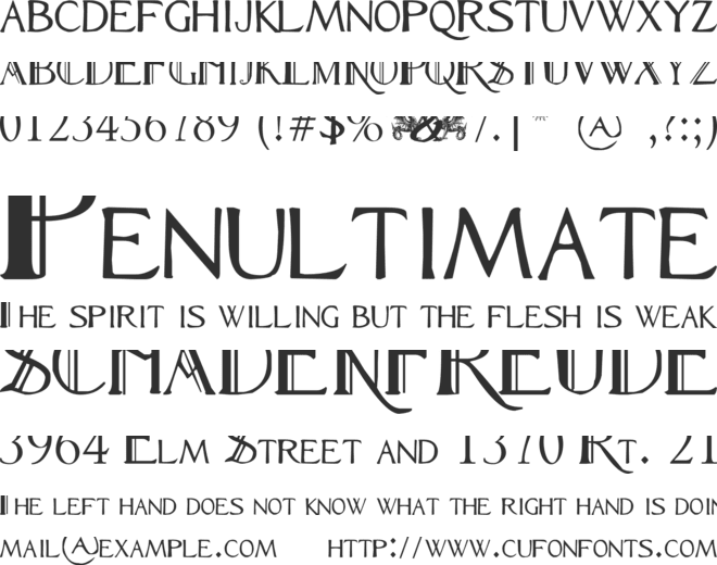 Renny Hybrid font preview