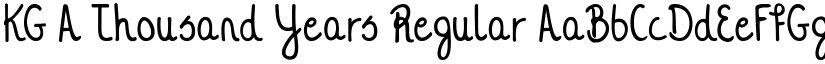 KG A Thousand Years Regular font