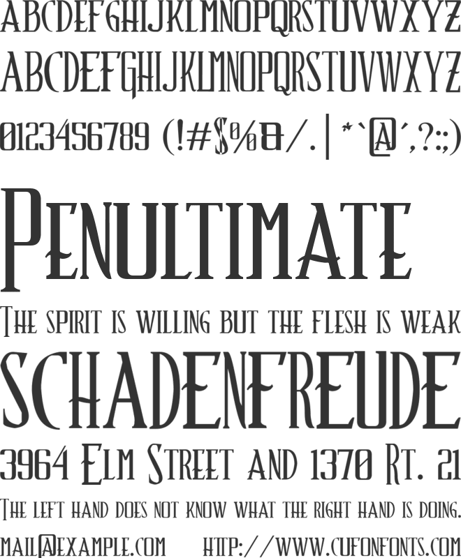 Schindler’s Font font preview