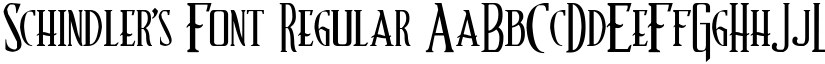 Schindler’s Font Regular font