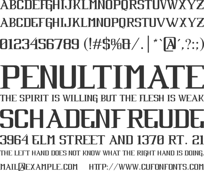 Cabaret font preview