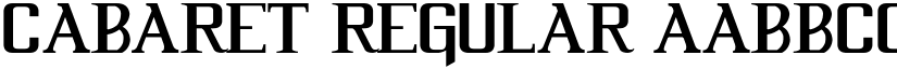 Cabaret Regular font