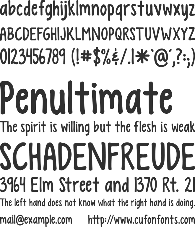 KG Empire of Dirt font preview