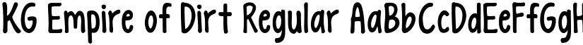 KG Empire of Dirt Regular font