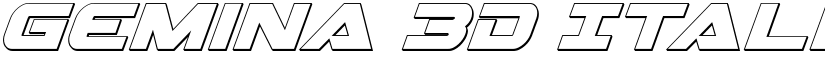 Gemina 3D Italic Italic font