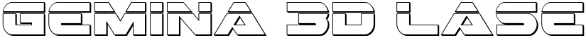Gemina 3D Laser Regular font