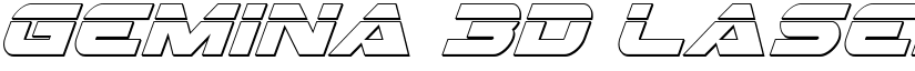 Gemina 3D Laser Italic Italic font