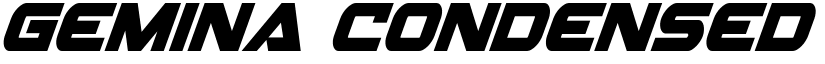 Gemina Condensed Italic Condensed Italic font