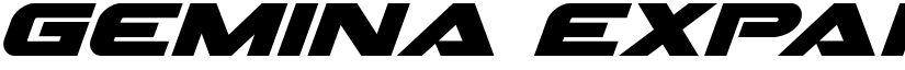 Gemina Expanded Italic Expanded Italic font