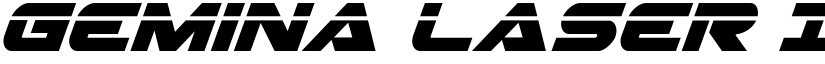 Gemina Laser Italic Regular font