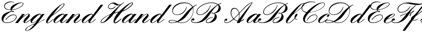 England Hand DB font