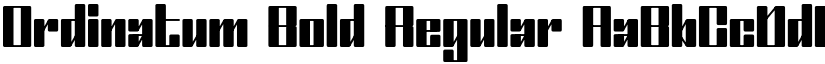 Ordinatum Bold Regular font