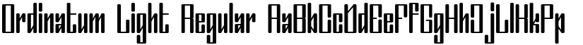 Ordinatum Light Regular font