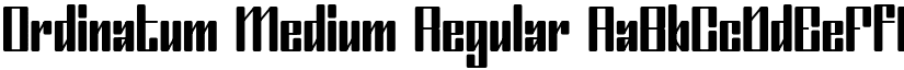 Ordinatum Medium Regular font