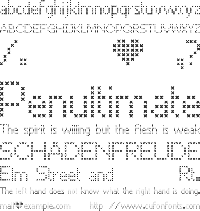 CROSS STITCH font preview