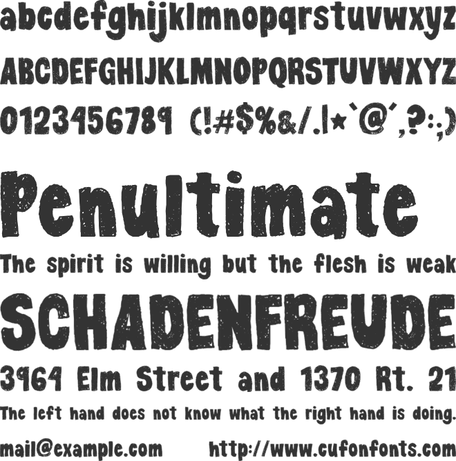 KG Dancing on the Rooftop font preview