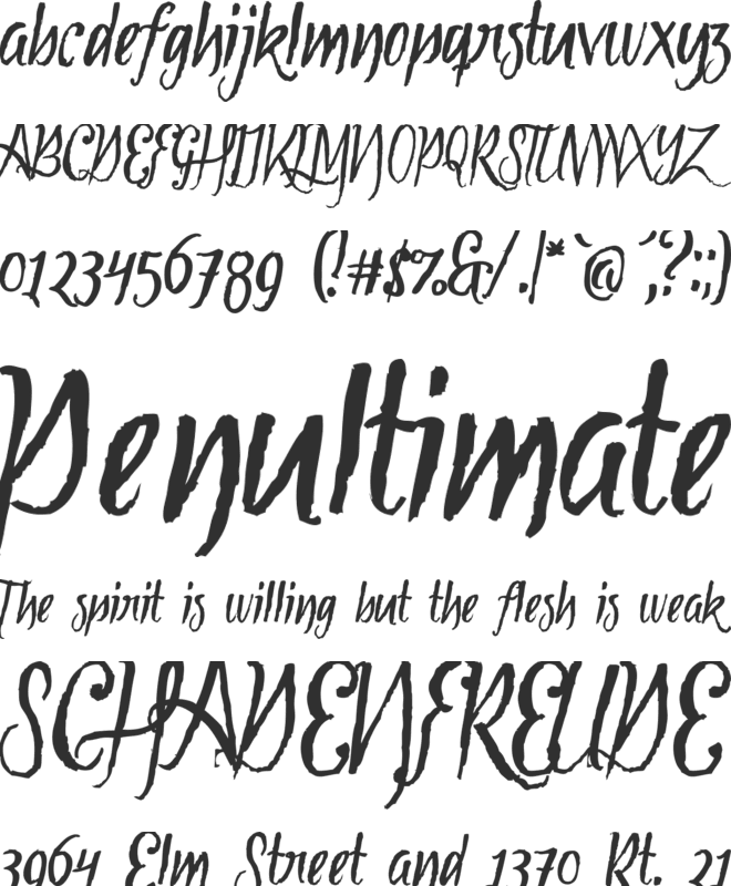 Tipbrush Script font preview