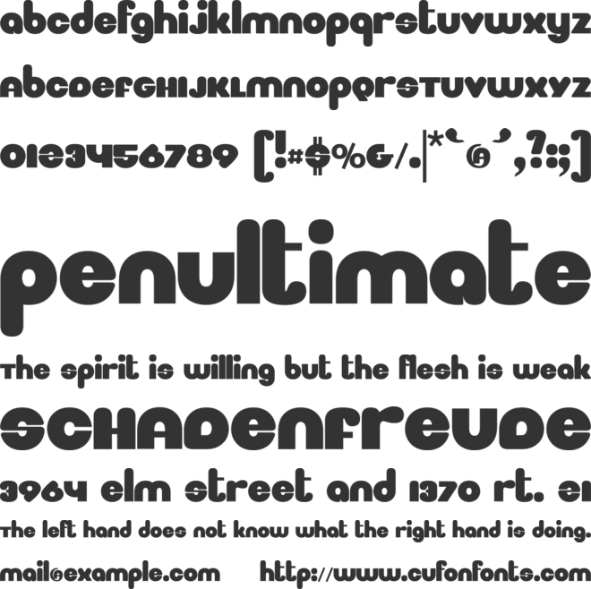 Mignone font preview