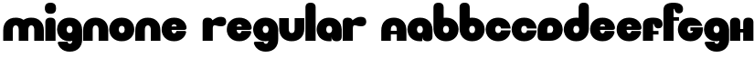Mignone Regular font