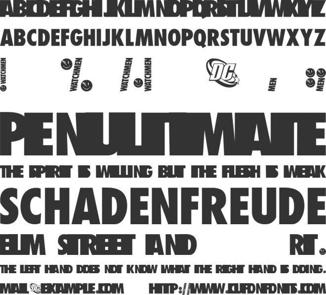 wATCHMEn font preview