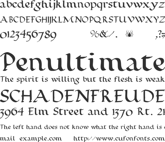 Calligraphy Pen font preview