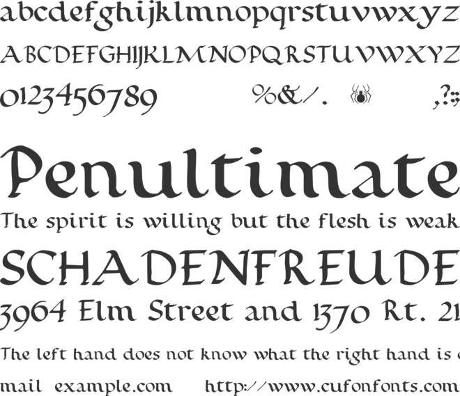 Calligraphy Pen font preview