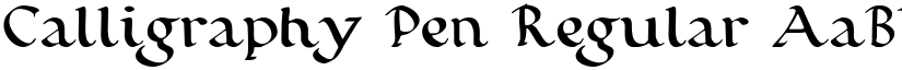 Calligraphy Pen Regular font