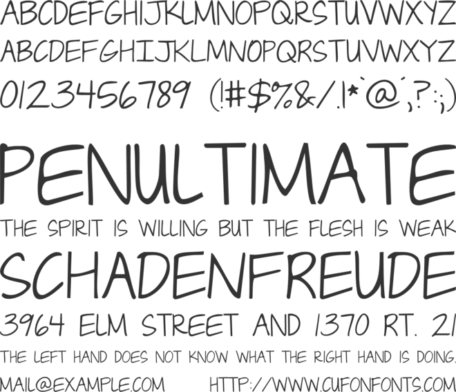 Janda Capslock font preview