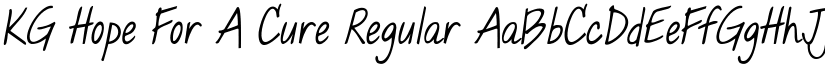 KG Hope For A Cure Regular font