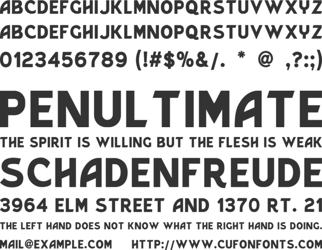 Barlet font preview