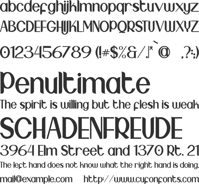 Crown DEMO font preview