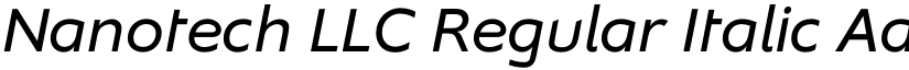 Nanotech LLC Regular Italic font