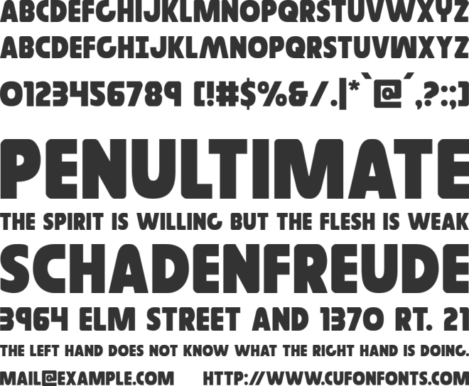 Governor font preview